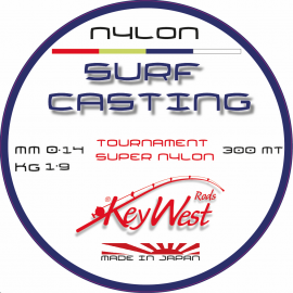 Key West Surf Casting Nylon Multicolor 25 mt 0.14mm 1.9kg 300mt